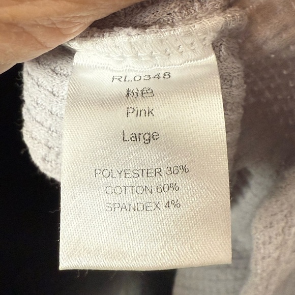 Super Comfy Womens Sz L Oversized V-Neck Waffle Shirt - Picture 3 of 3